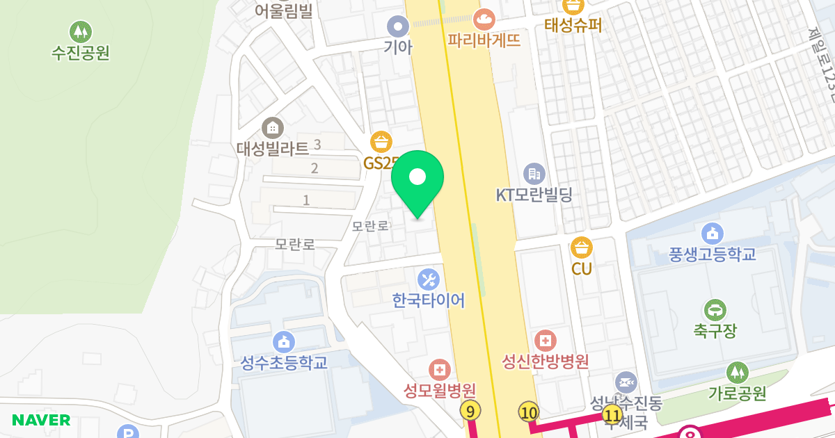 예건플라츠 위치 지도 - 경기도 성남시 수정구 성남대로 1181