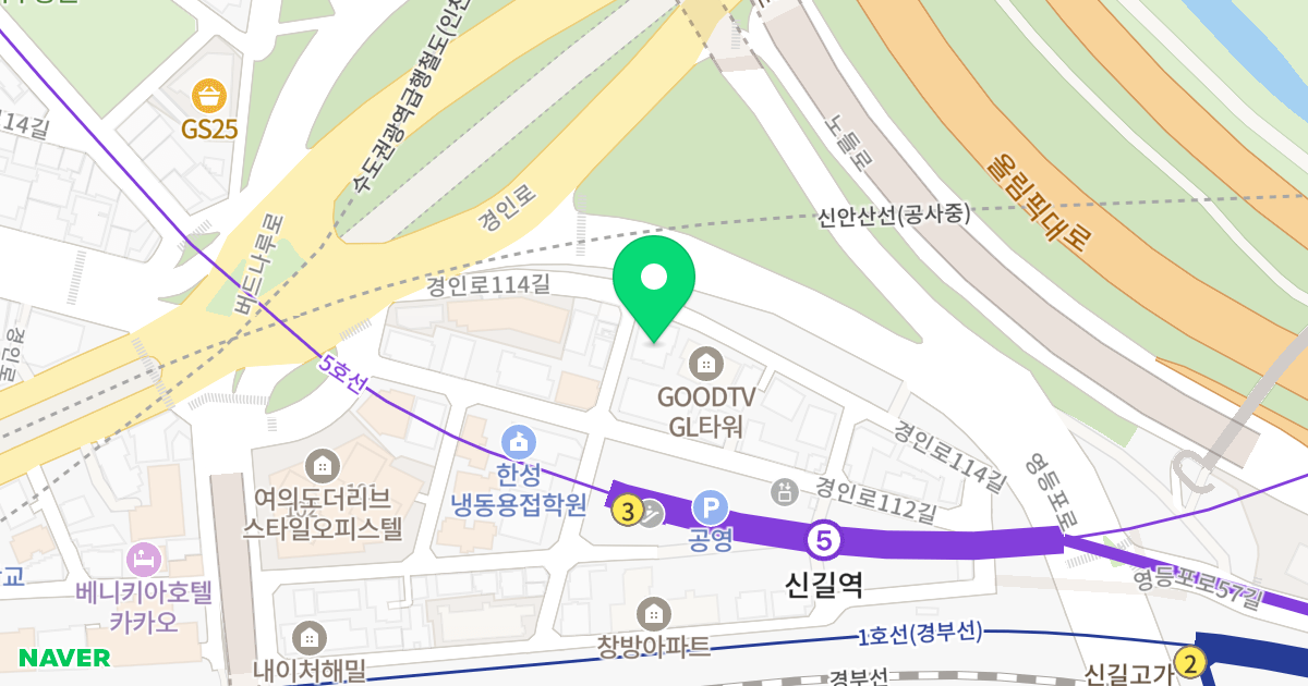 여의도의아침 위치 지도 - 서울특별시 영등포구 경인로114길 12