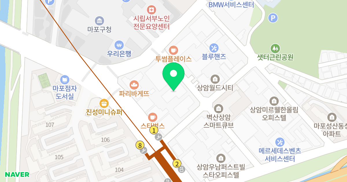 상암 퍼스티지 더올림 오피스텔 위치 지도 - 서울특별시 마포구 모래내로1길 17