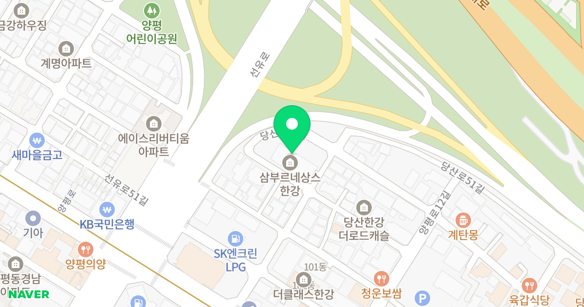 르네상스 한강 오피스텔 위치 지도 - 서울특별시 영등포구 양평로12가길 14