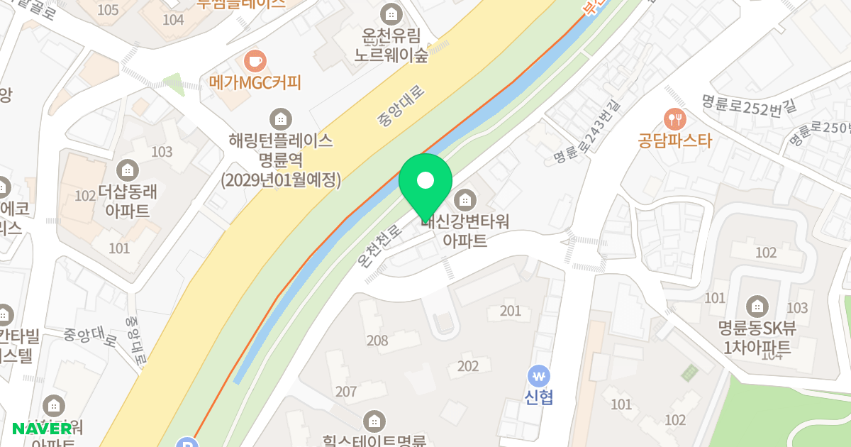 블루타운 위치 지도 - 부산광역시 동래구 온천천로 41