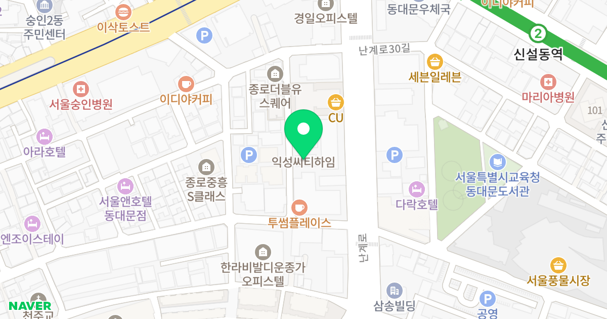 종로 아인스빌 위치 지도 - 서울특별시 종로구 난계로29가길 19