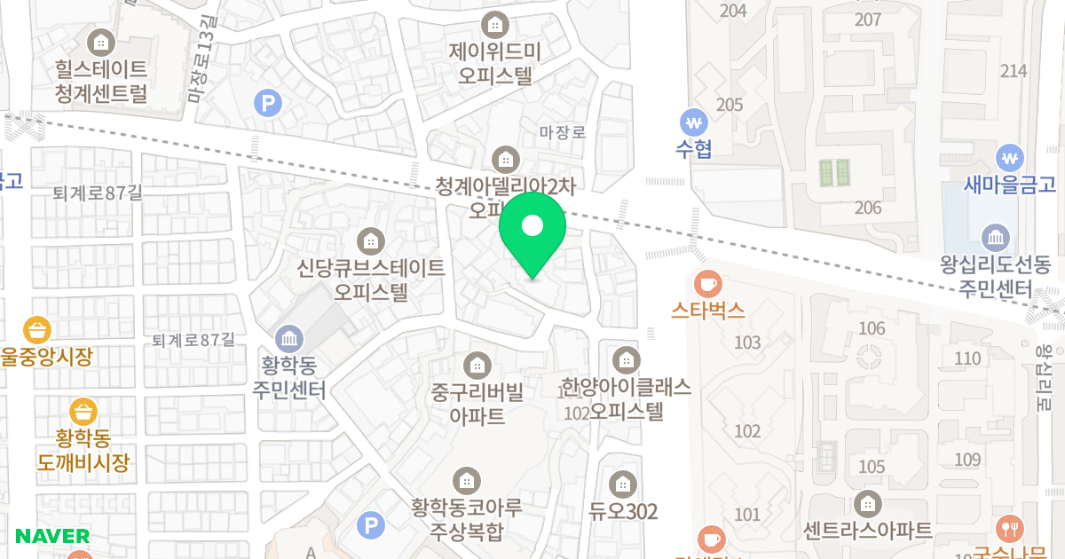 (1079) 위치 지도 - 서울특별시 중구 난계로13길 10-4