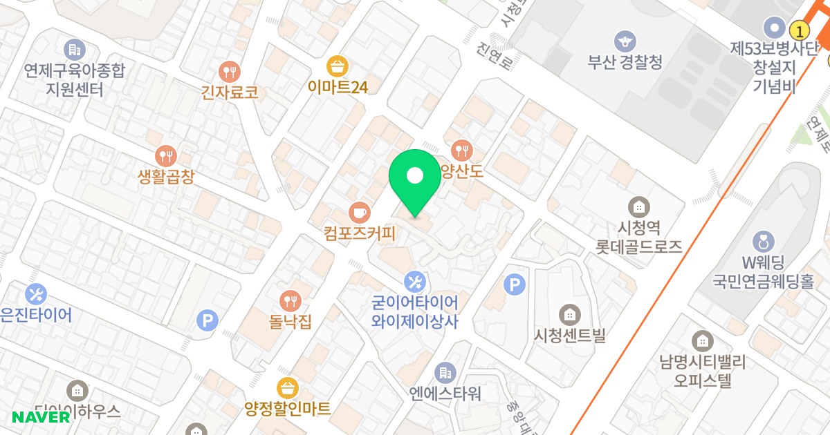 푸른별 위치 지도 - 부산광역시 부산진구