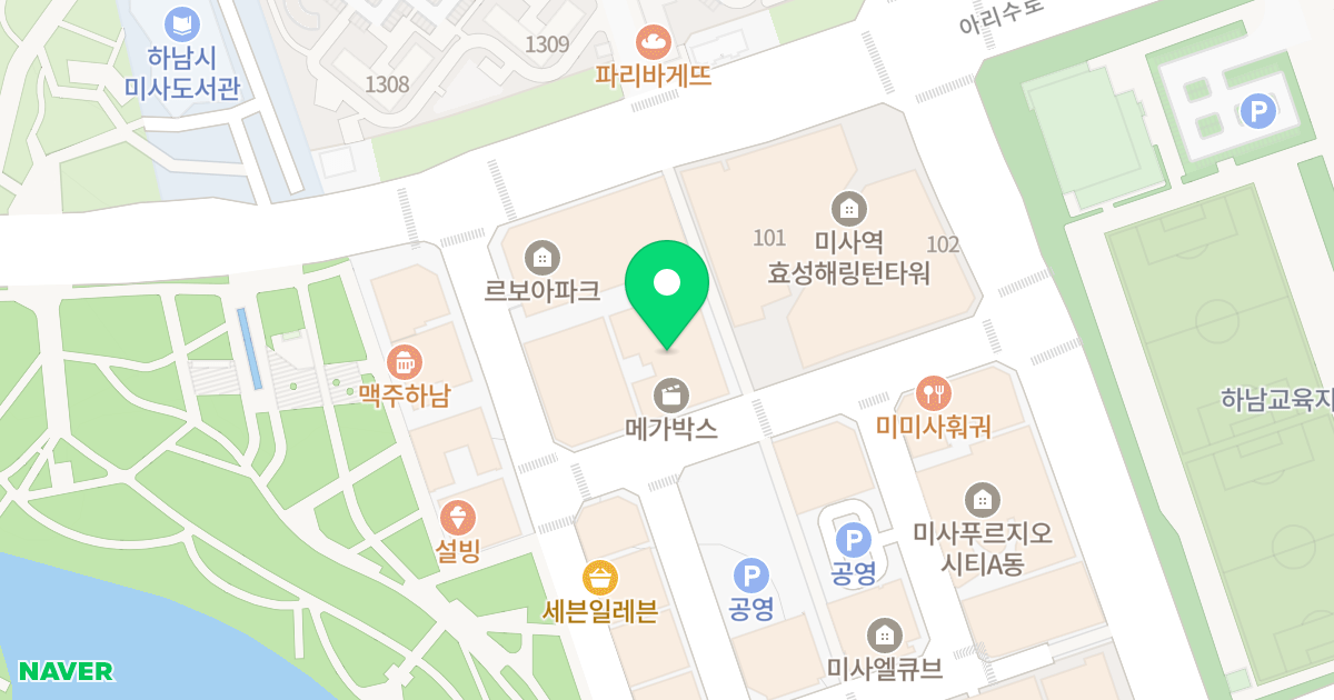 성산타워 위치 지도 - 경기도 하남시 미사강변중앙로 218