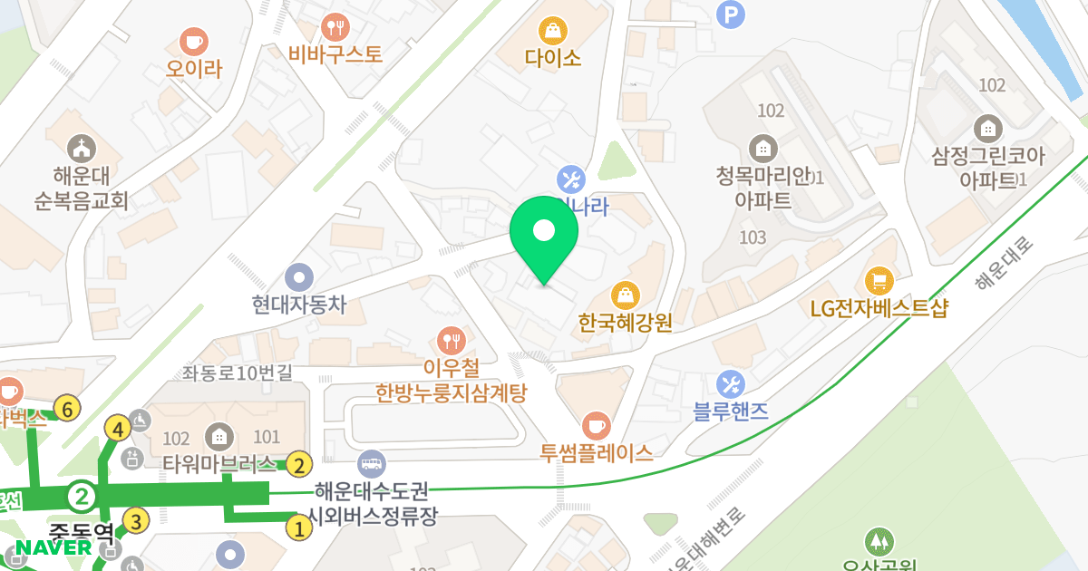 노브텔 위치 지도 - 부산광역시 해운대구 좌동로14번길 32