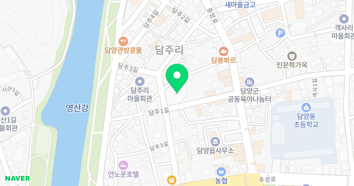 주창하임피아 위치 지도 - 전라남도 담양군 담양읍 담주2길 16
