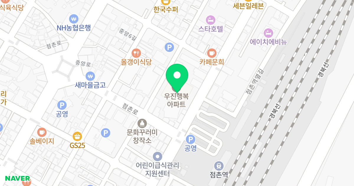 우진행복아파트 위치 지도 - 경상북도 문경시 신흥로 173