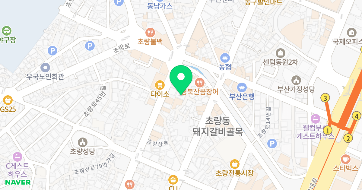 (283-1) 위치 지도 - 부산광역시 동구 초량상로 92-1