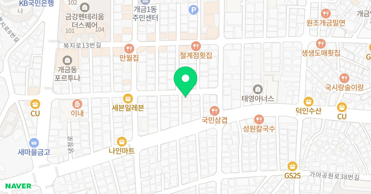 금오하우스 위치 지도 - 부산광역시 부산진구 복지로21번길 42