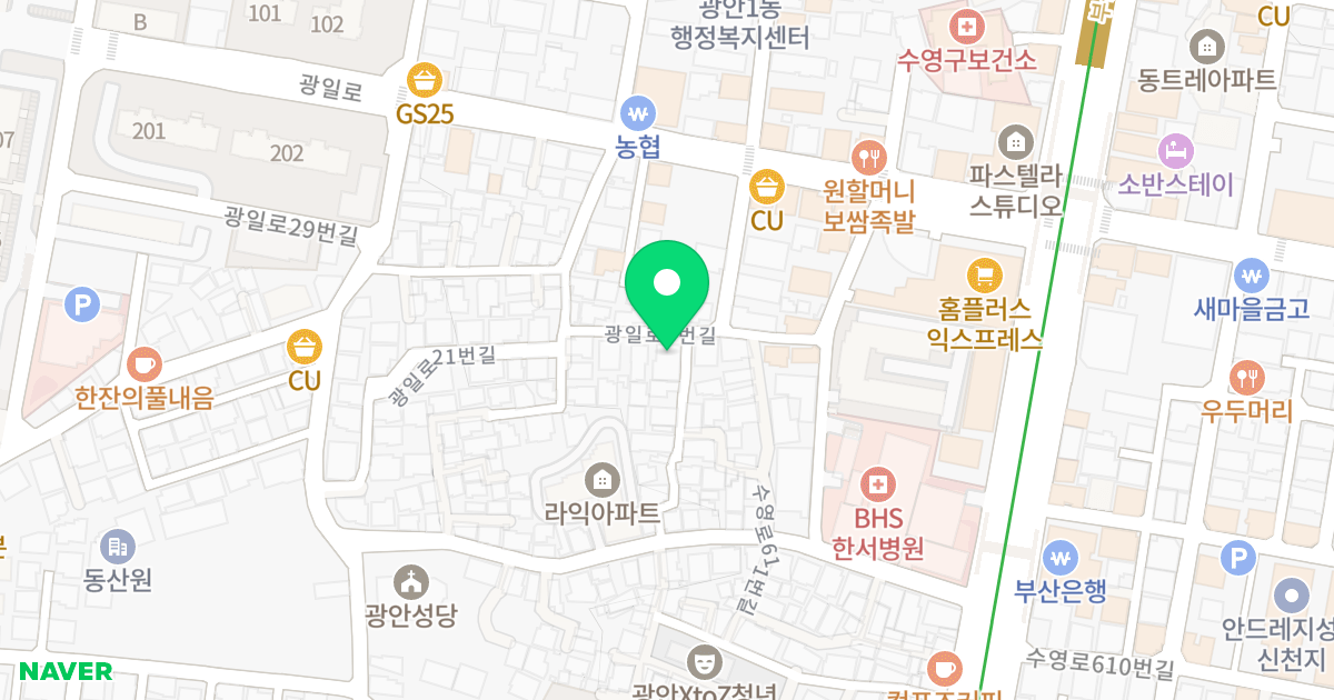 위클라우드14차 위치 지도 - 부산광역시 수영구 수영로611번길 30-15