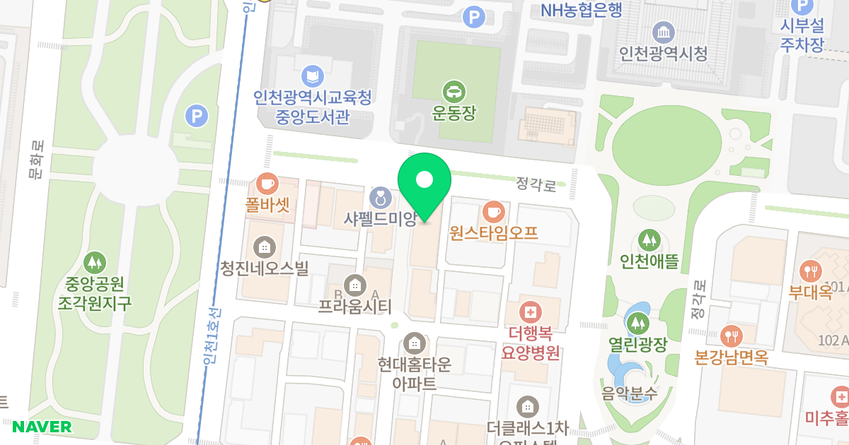 가온누리 위치 지도 - 인천광역시 남동구