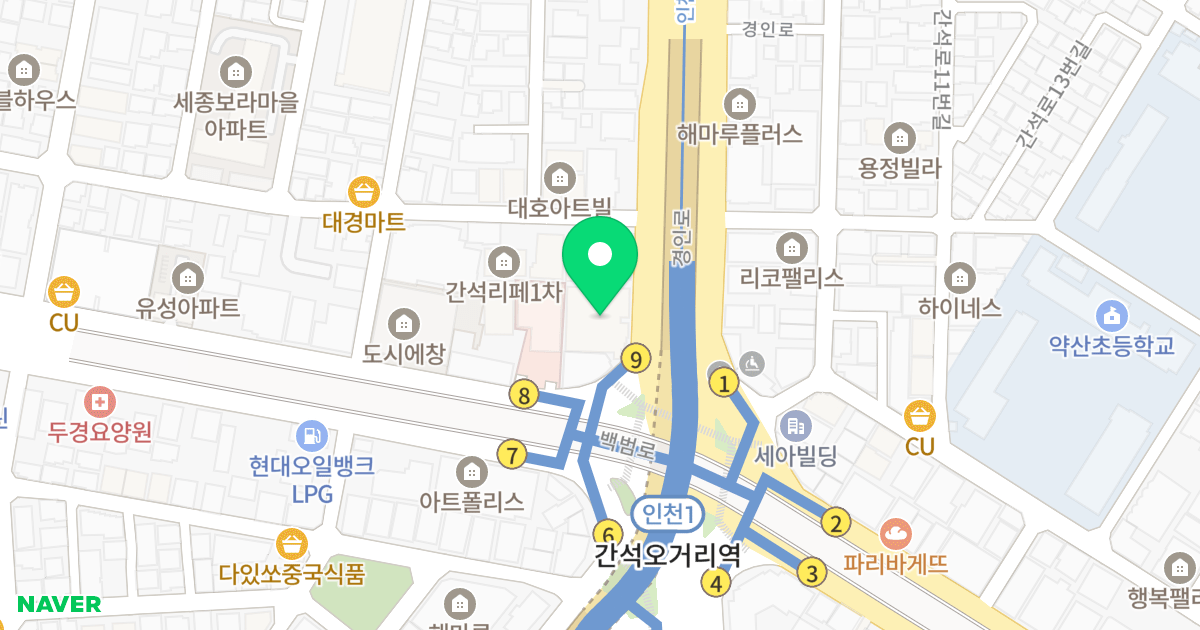 TK 리즈빌 위치 지도 - 인천광역시 남동구 경인로 649