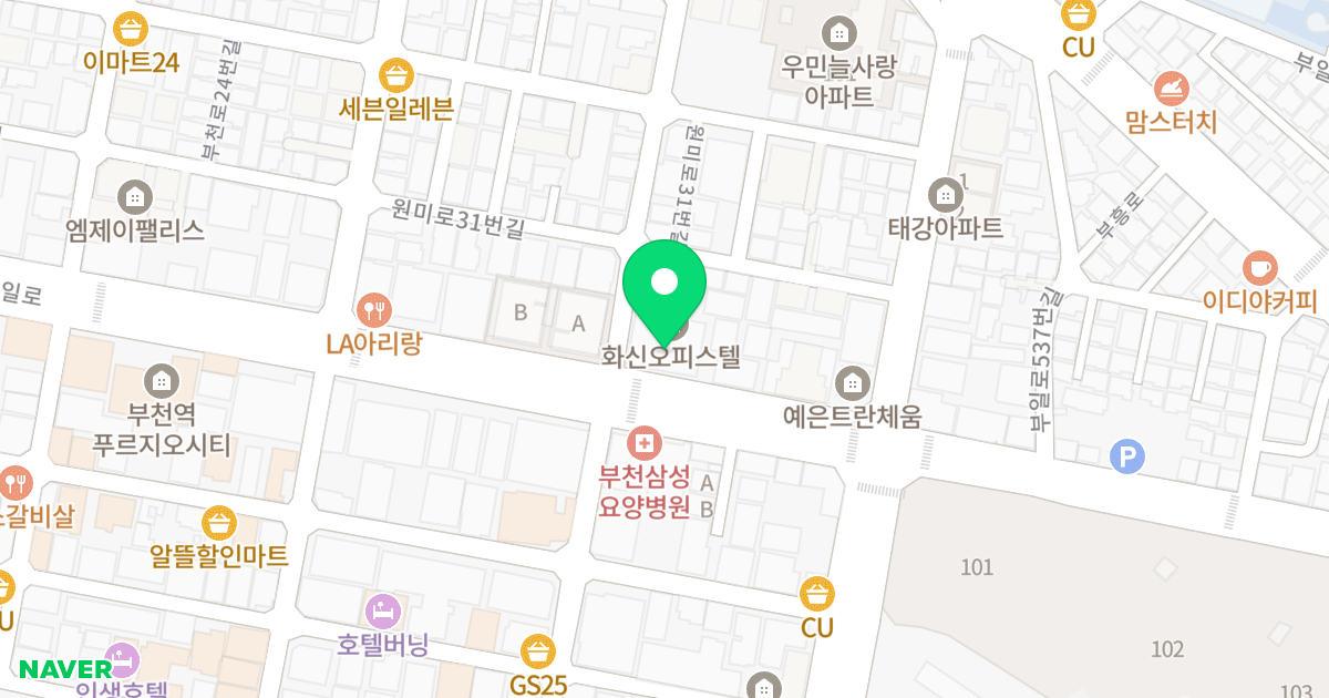 화신오피스텔 위치 지도 - 경기도 부천시 원미구  519