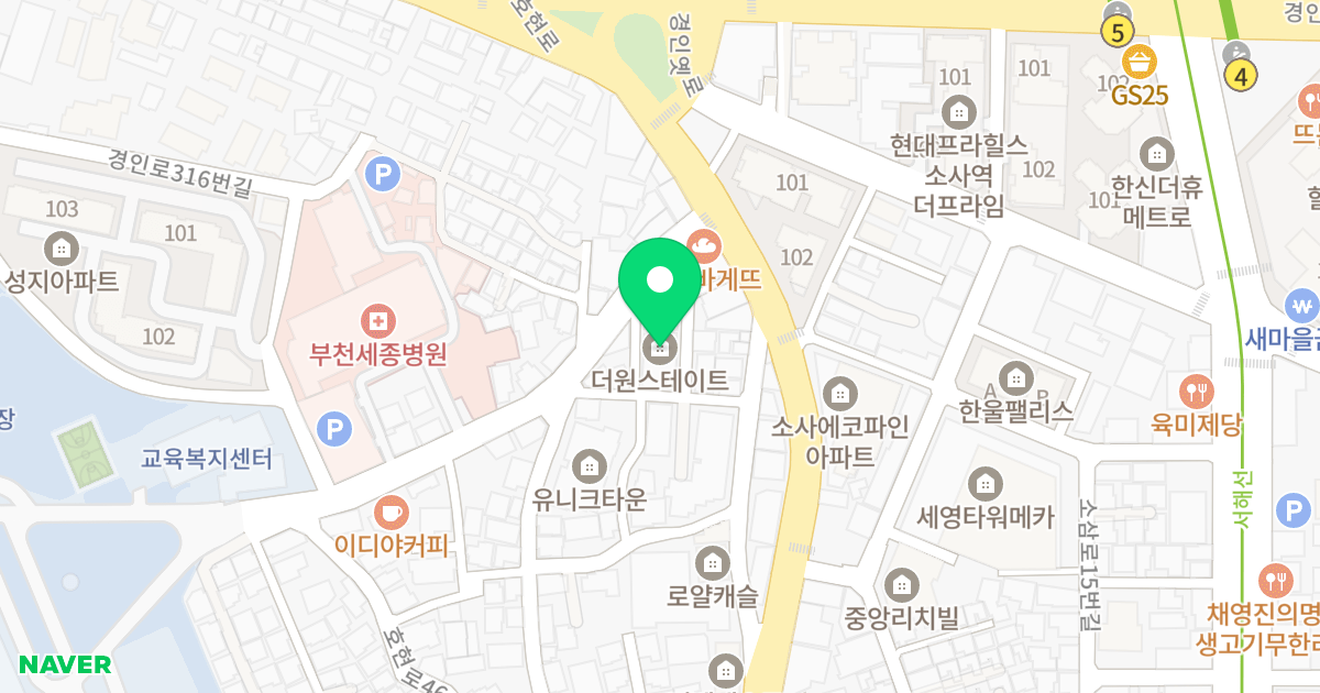 더원스테이트 위치 지도 - 경기도 부천시 소사구