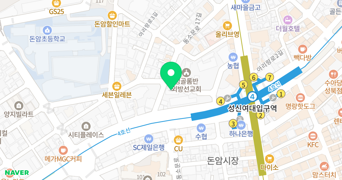 돈암동 메트로빌 위치 지도 - 서울특별시 성북구 동소문로17길 8