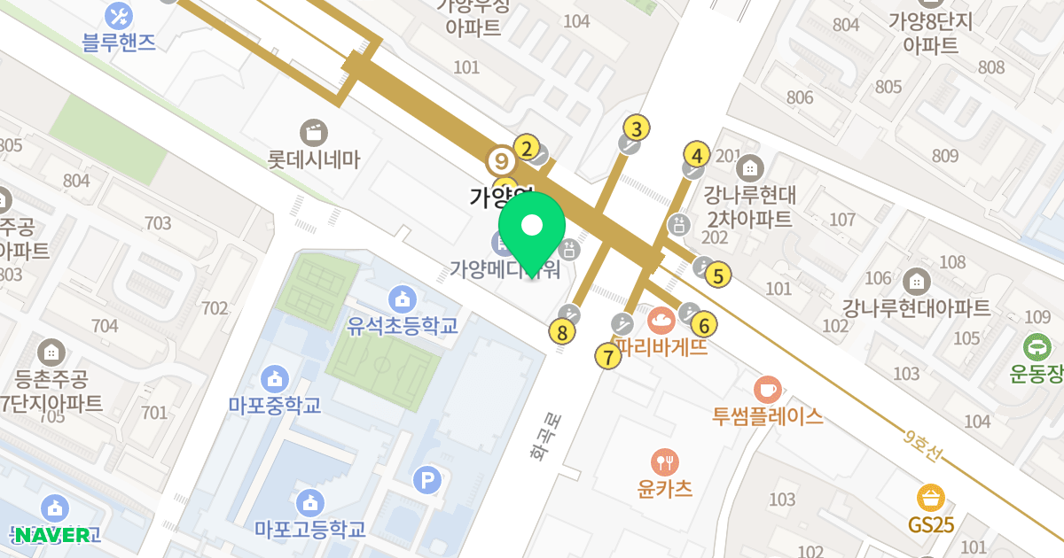 길훈엔트런스빌 위치 지도 - 서울특별시 강서구 양천로 492
