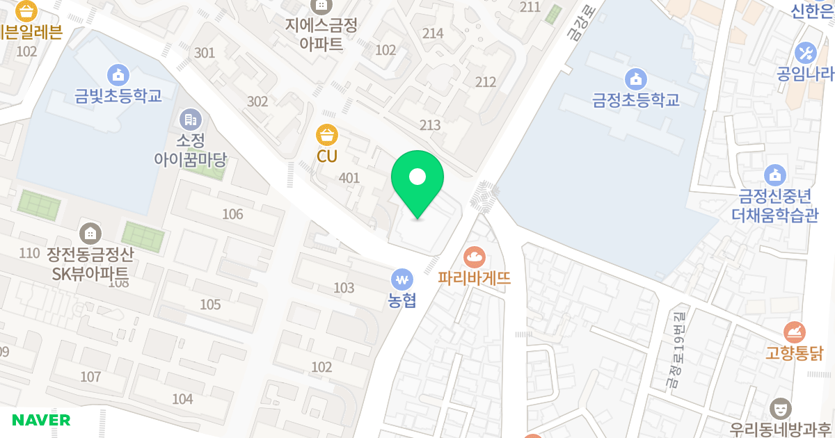 한신시티빌 위치 지도 - 부산광역시 금정구 금강로 209