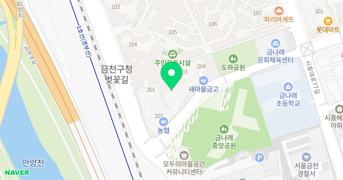 금천 롯데캐슬 골드파크 2차 위치 지도 - 서울특별시 금천구