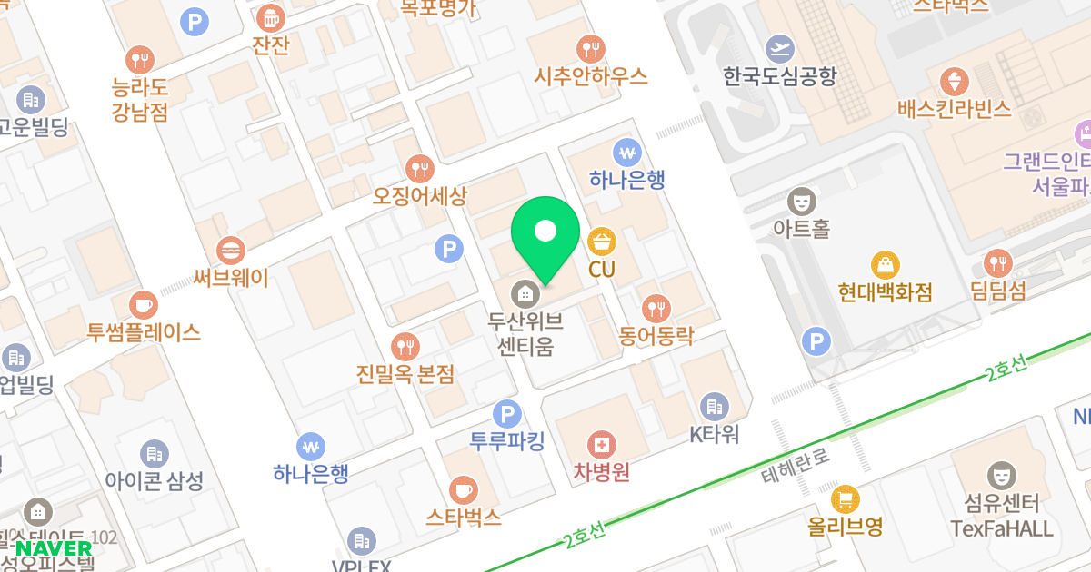 삼성역 두산위브센티움 위치 지도 - 서울특별시 강남구 테헤란로83길 14