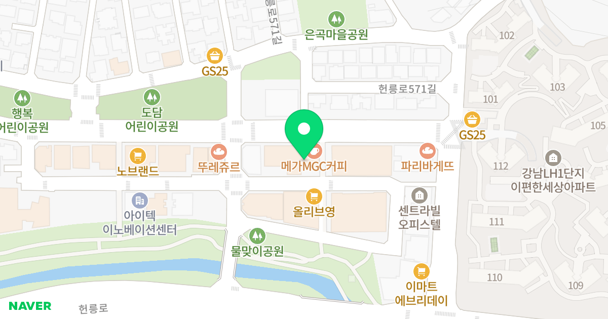 라온프라이빗시티 강남 위치 지도 - 서울특별시 강남구
