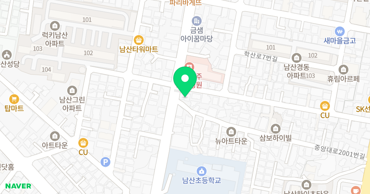 큐 갤러리 위치 지도 - 부산광역시 금정구