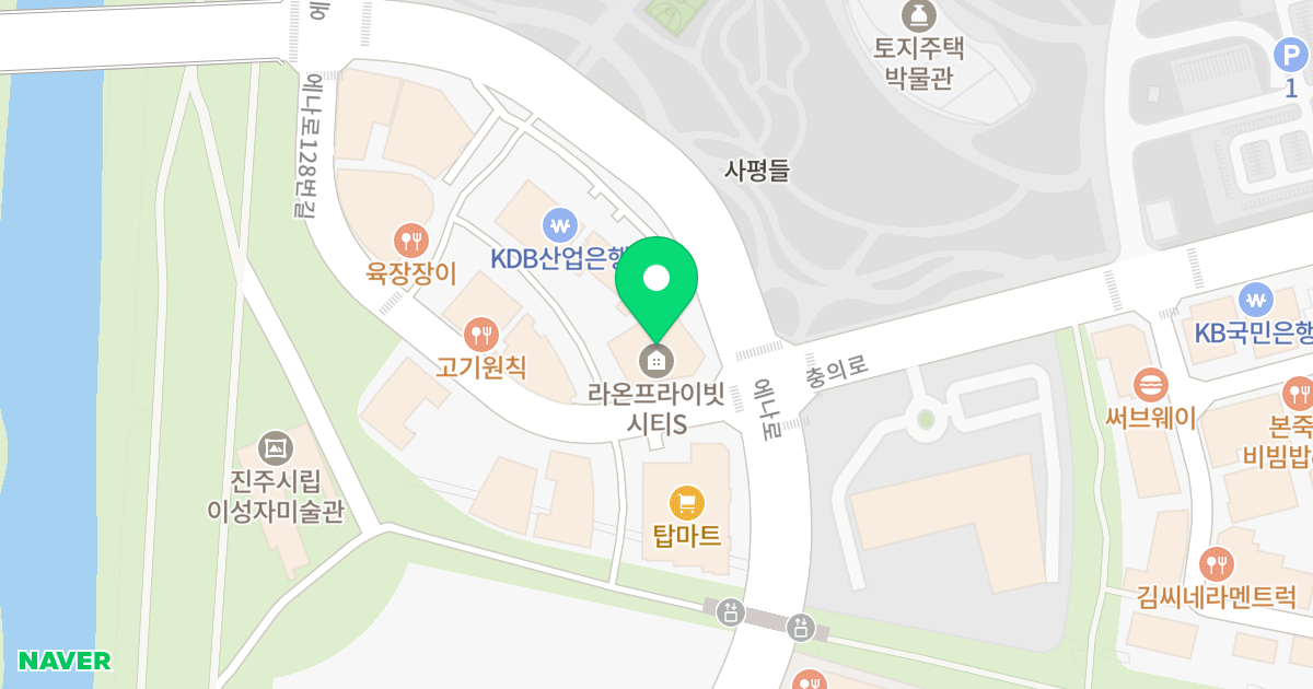 라온 프라이빗 시티S 위치 지도 - 경상남도 진주시 에나로128번길 29