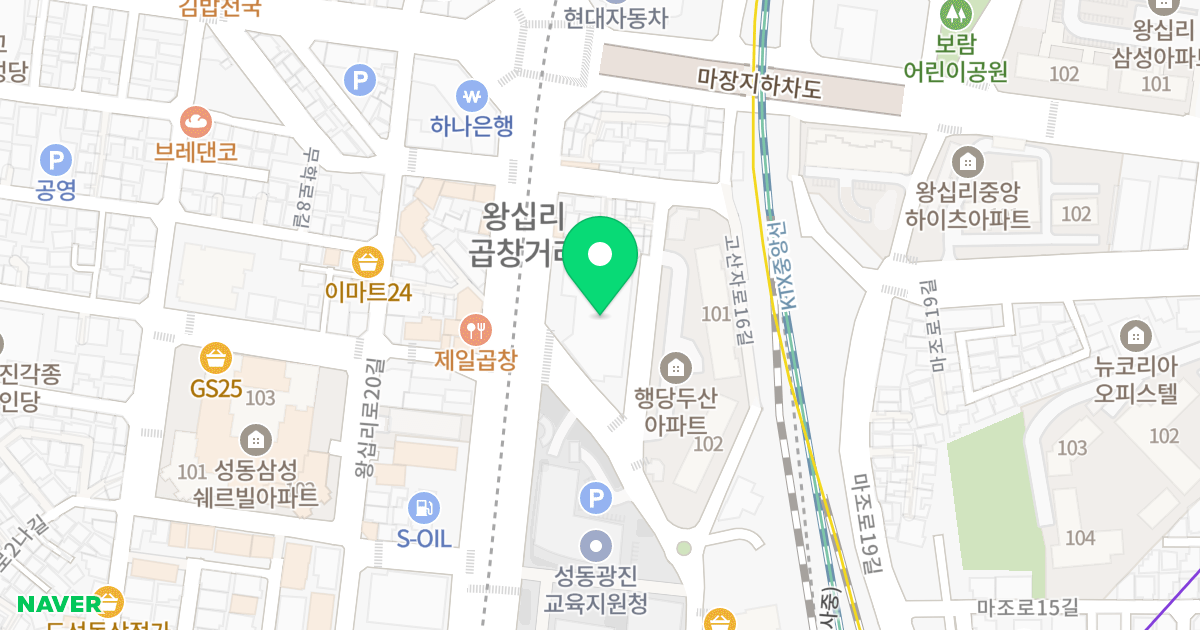 성동샤르망 위치 지도 - 서울특별시 성동구 고산자로 284
