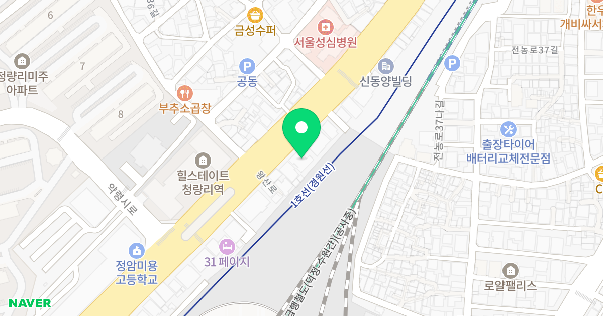 리베르떼 위치 지도 - 서울특별시 동대문구 왕산로 250