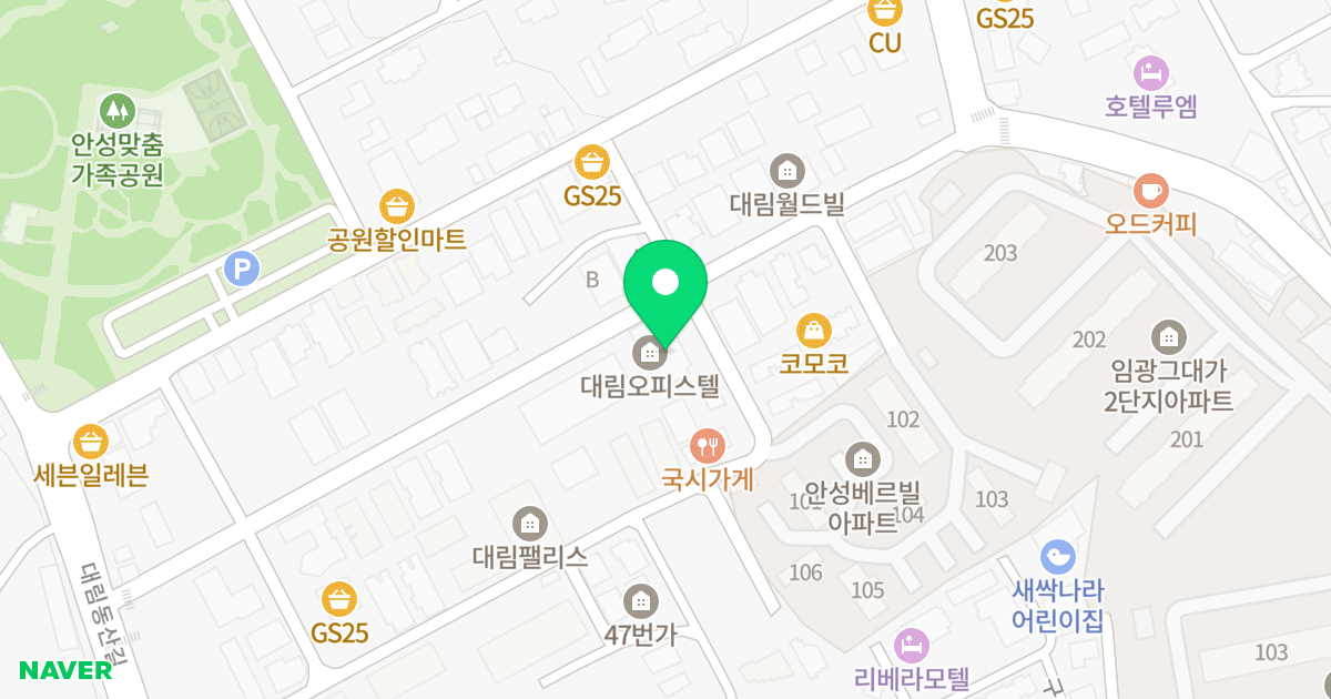 (100-31) 위치 지도 - 경기도 안성시 공도읍 장미길 35