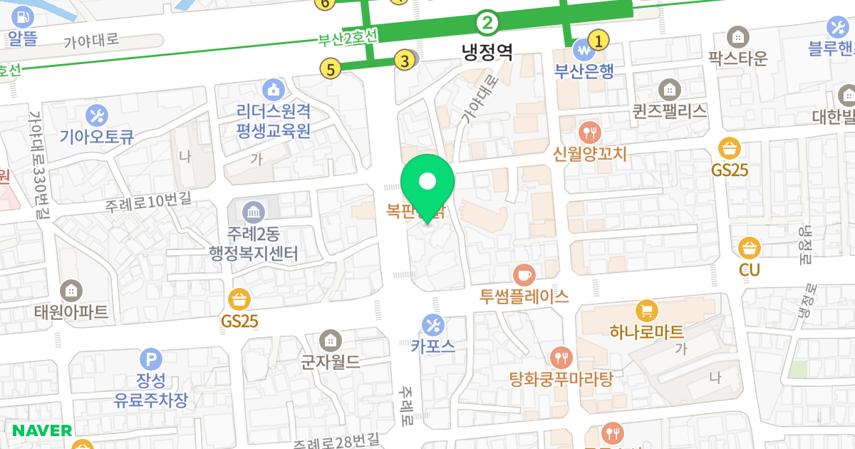 (72-5) 위치 지도 - 부산광역시 사상구 가야대로360번길 24-5