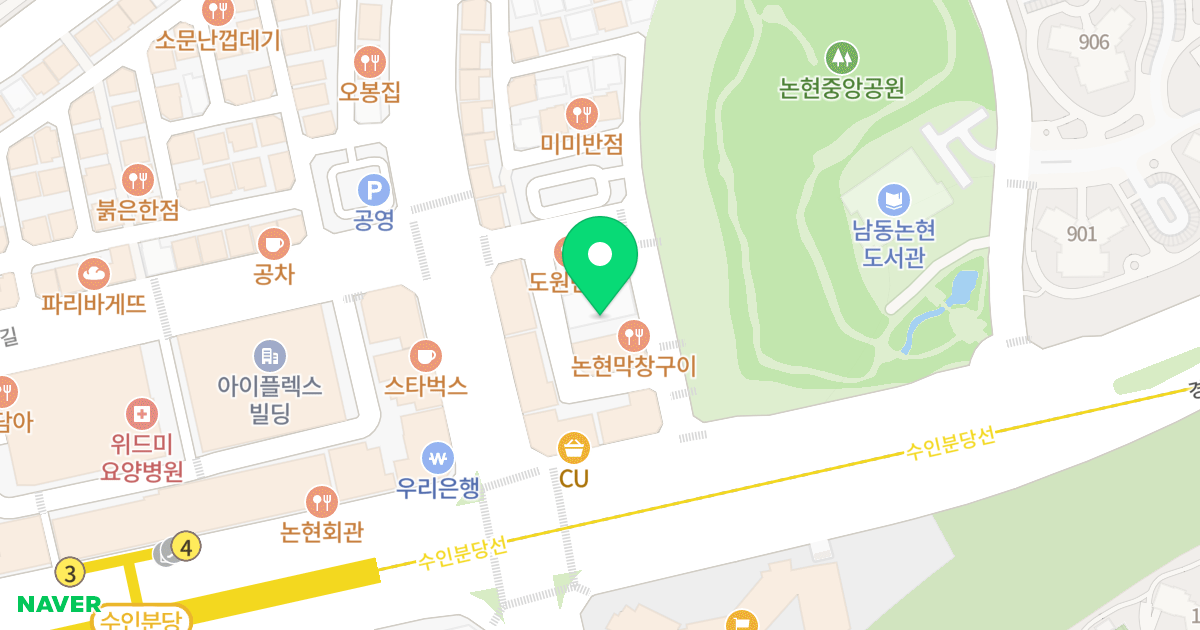 인코아즈 위치 지도 - 인천광역시 남동구 청능대로595번길 13