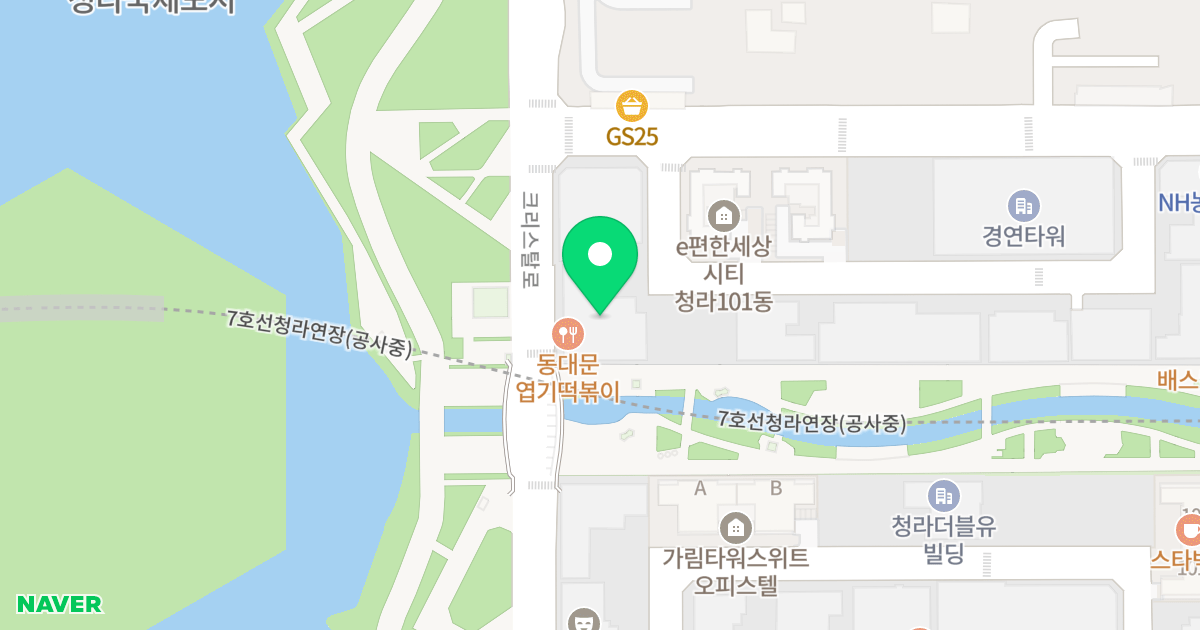 청라레이크뷰 위치 지도 - 인천광역시 서구 크리스탈로 94