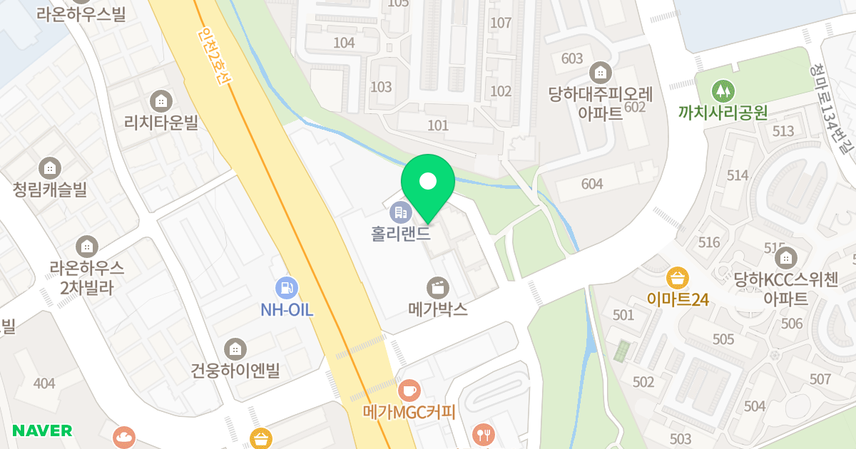 디자인타운 위치 지도 - 인천광역시 서구 청마로 111-10
