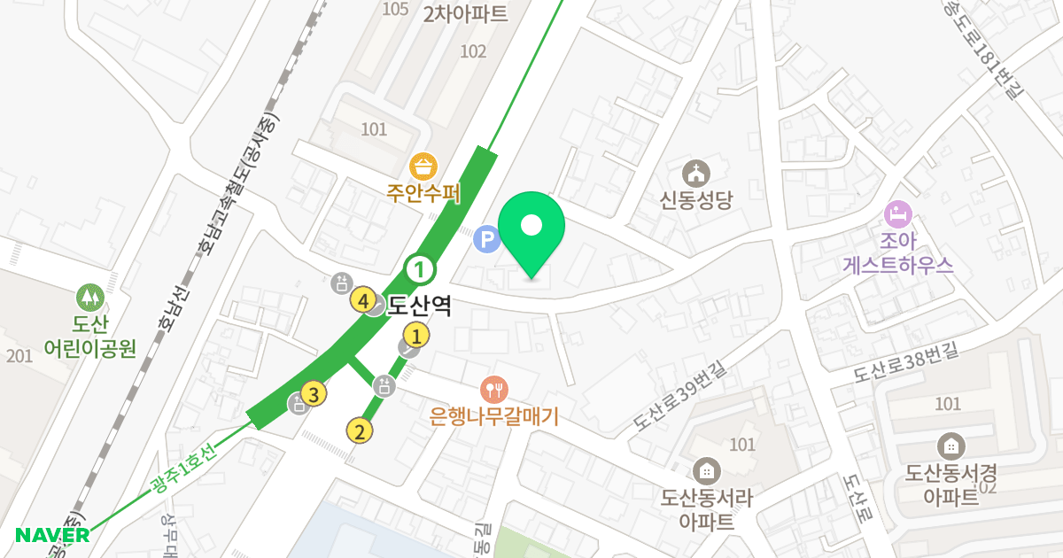 (919-13) 위치 지도 - 광주광역시 광산구 신도산길 9