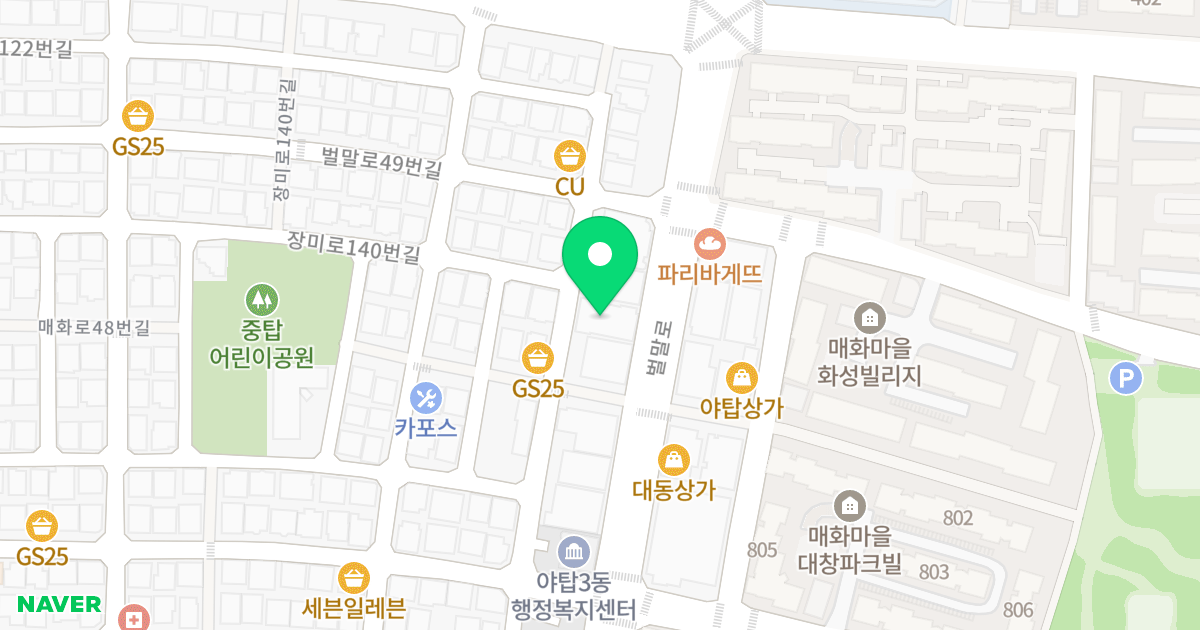 (275-3) 위치 지도 - 경기도 성남시 분당구 벌말로 43