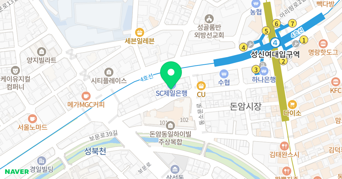 아우룸타워(Aurum Tower) 위치 지도 - 서울특별시 성북구 동소문로 84