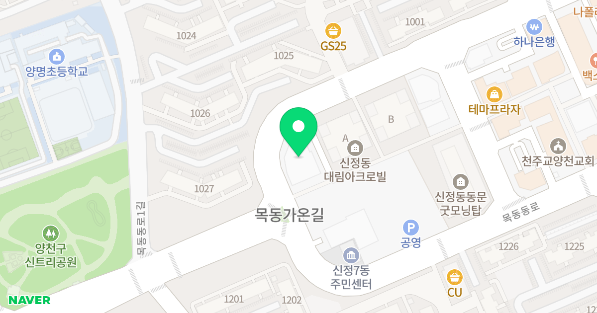 목동2차아크로텔 위치 지도 - 서울특별시 양천구 목동서로 411