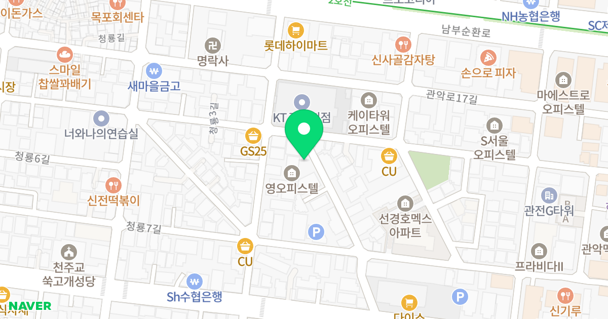 이아오피스텔 위치 지도 - 서울특별시 관악구 쑥고개로21길 31