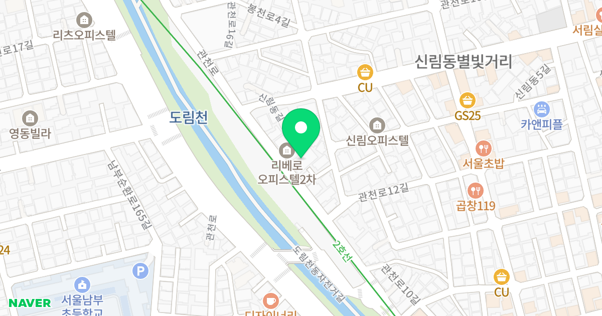 (1462-12) 위치 지도 - 서울특별시 관악구 관천로 82