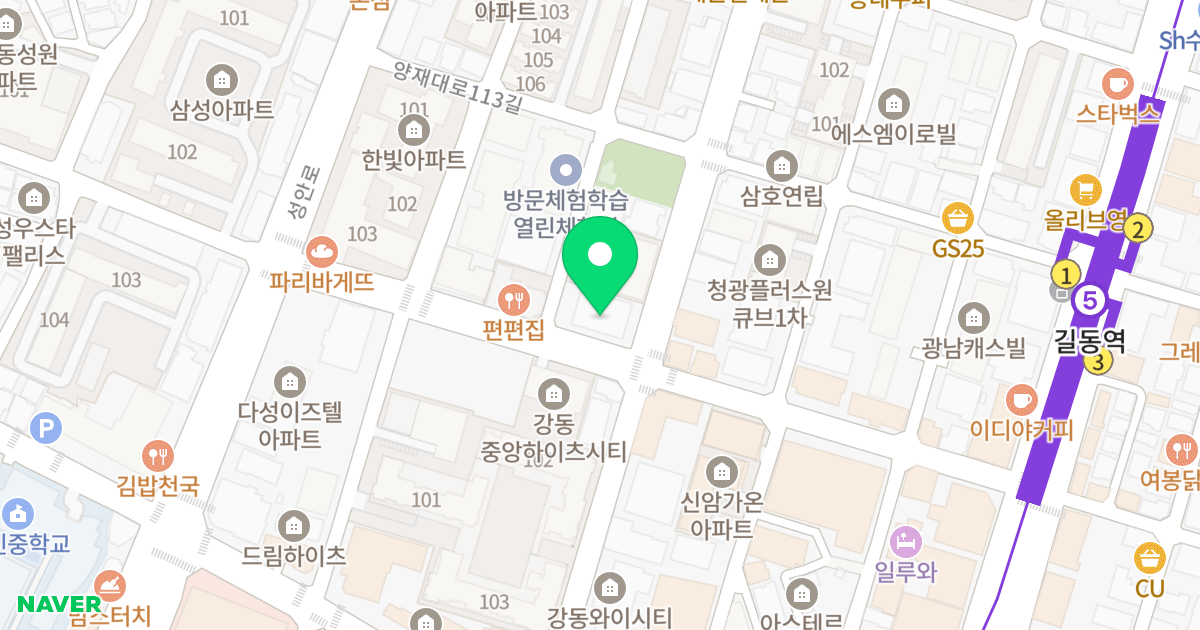 (386-8) 위치 지도 - 서울특별시 강동구 천중로40길 78