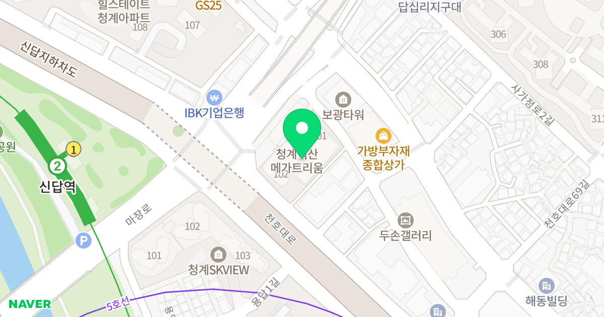 청계벽산메가트리움 위치 지도 - 서울특별시 동대문구 천호대로 241