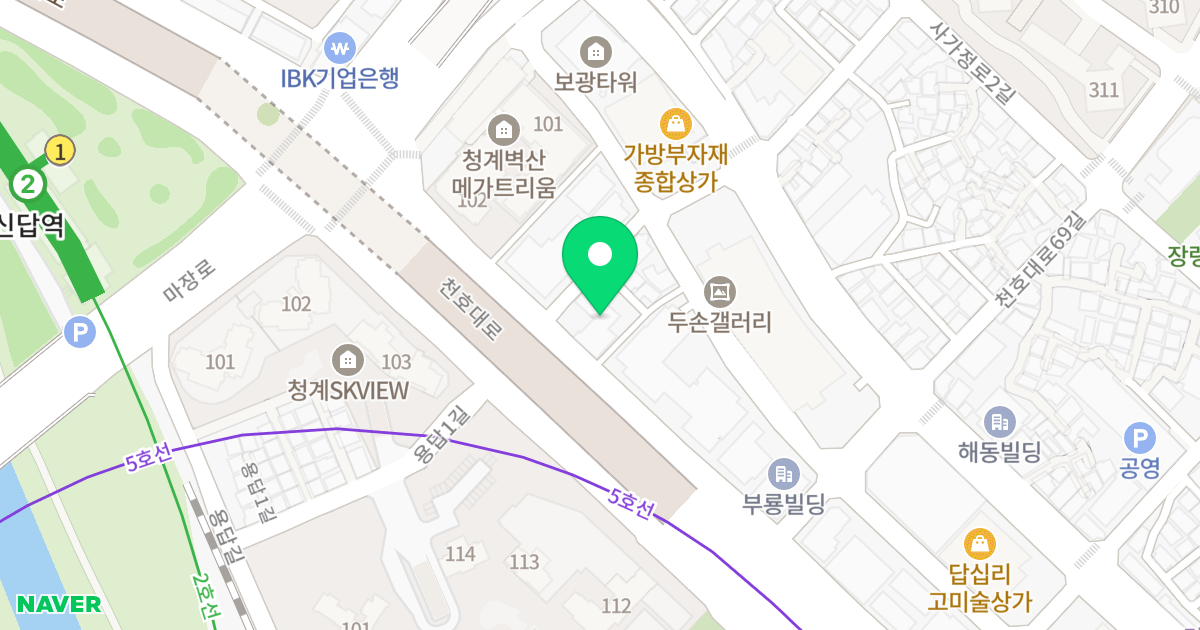 젠트리움 위치 지도 - 서울특별시 동대문구 천호대로 249