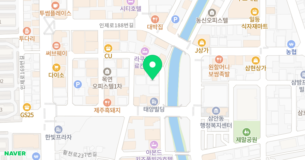 목연오피스텔 위치 지도 - 경상남도 김해시 인제로170번길 21-13