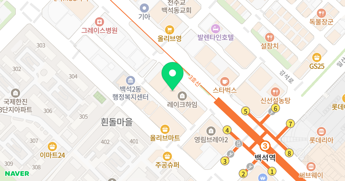 레이크하임 위치 지도 - 경기도 고양시 일산동구 중앙로 1055
