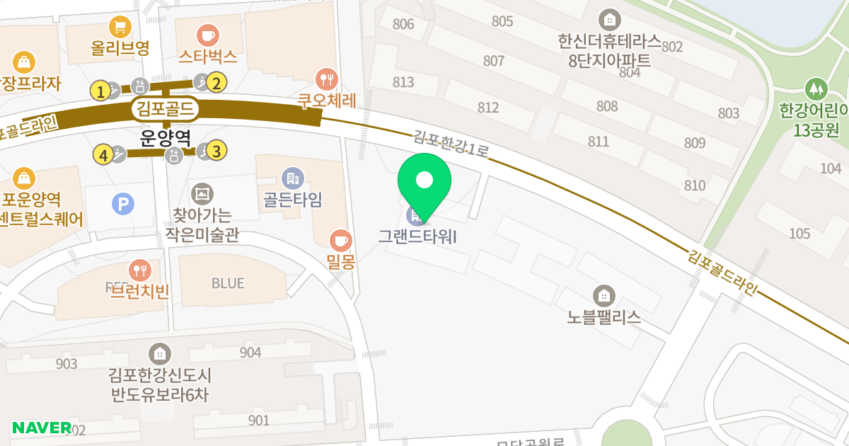 그랜드타워 위치 지도 - 경기도 김포시