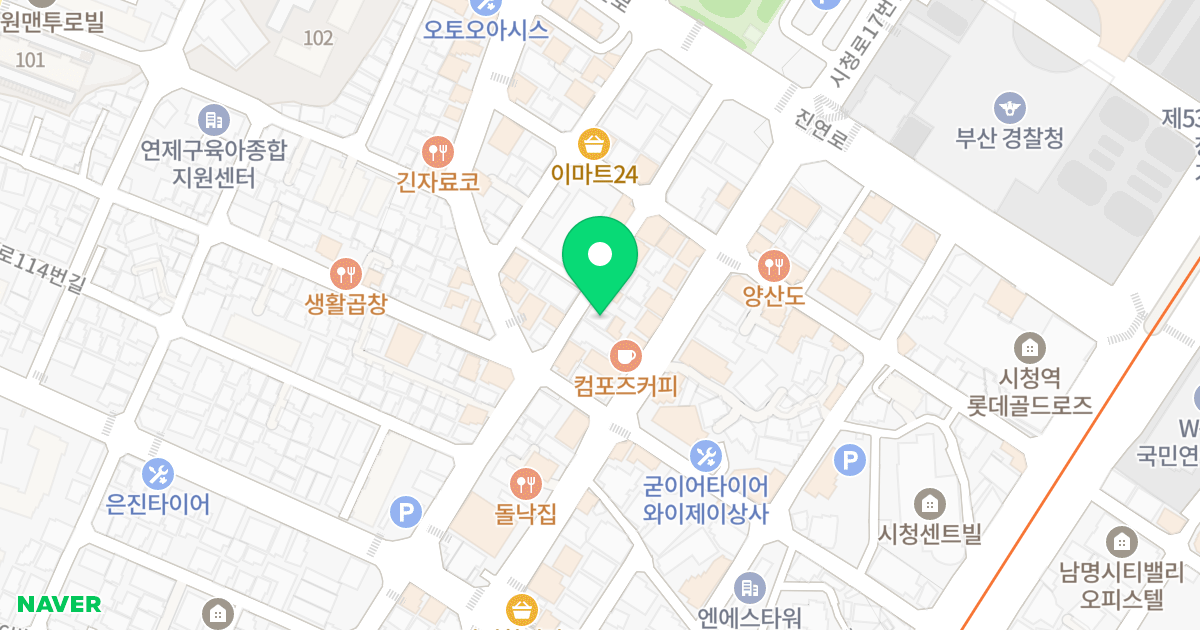 아일랜드 위치 지도 - 부산광역시 부산진구 거제천로40번길 10