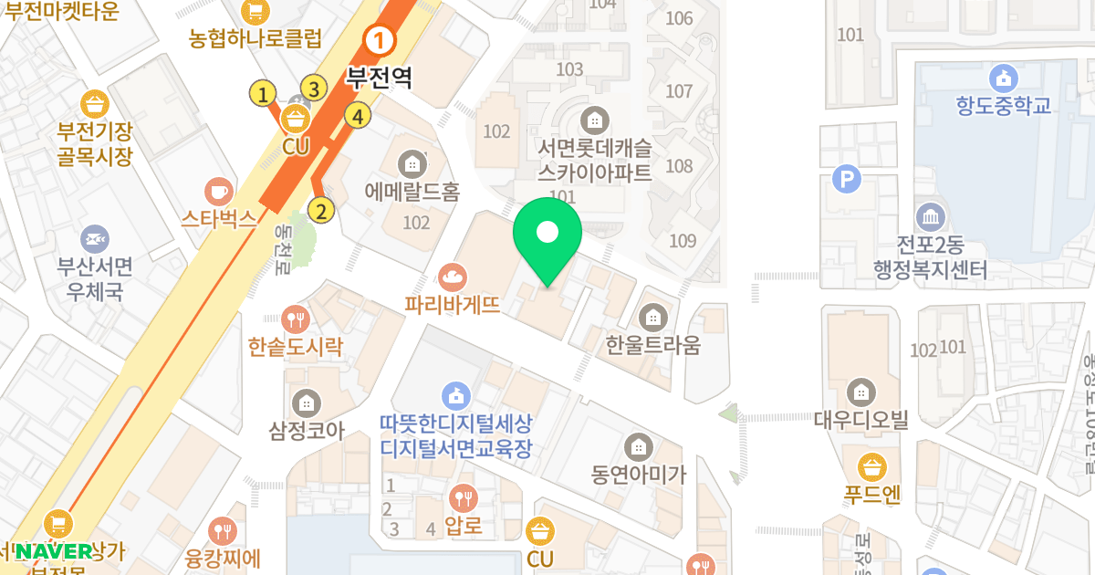 청아리치타운 위치 지도 - 부산광역시 부산진구 동성로 140