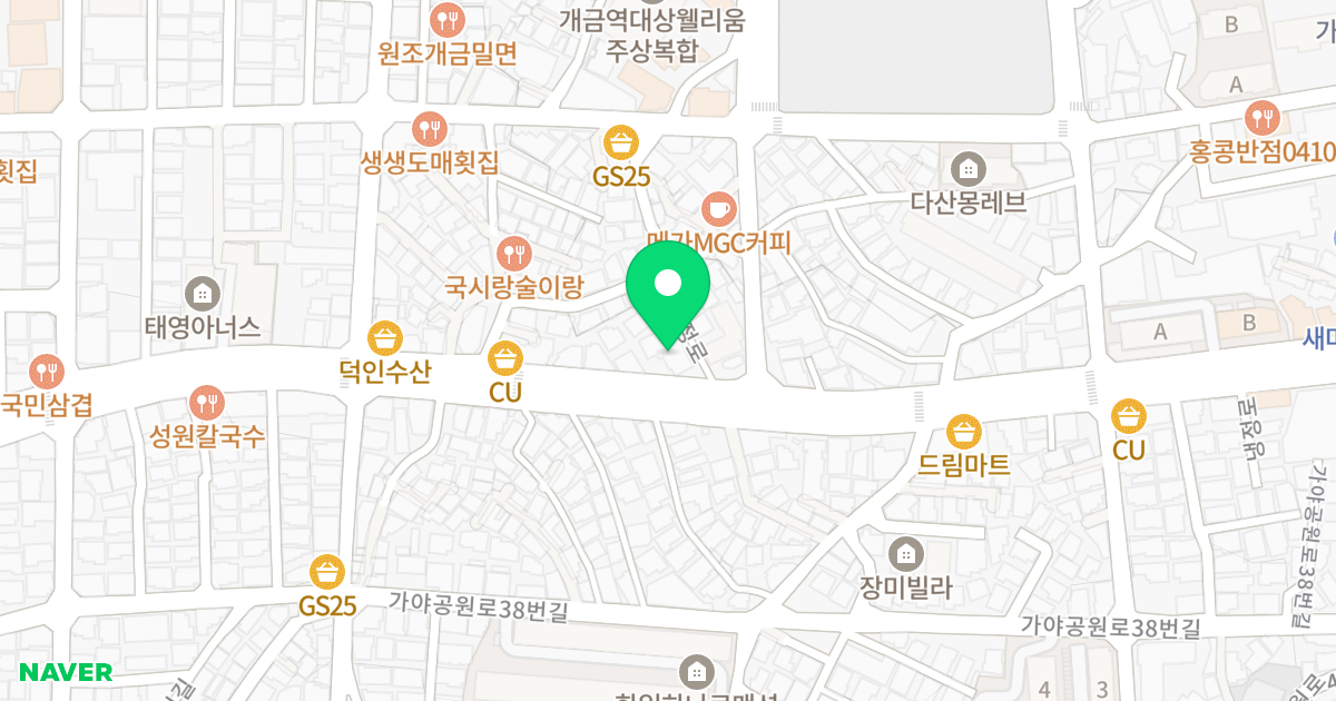 금초파크 위치 지도 - 부산광역시 부산진구 냉정로 241
