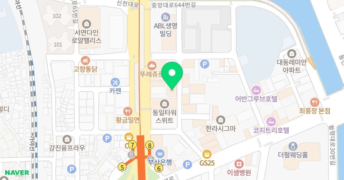 대동레미안젤리 위치 지도 - 부산광역시 부산진구 황령대로7번길 27